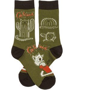 Primitives Kathy LOL Socks Catcus Cotton Nylon Spandex Novelty Socks